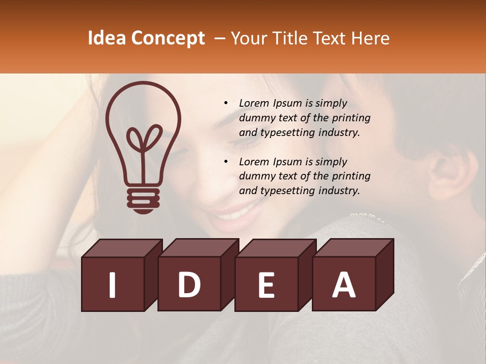 A Man Kissing A Woman On The Cheek PowerPoint Template