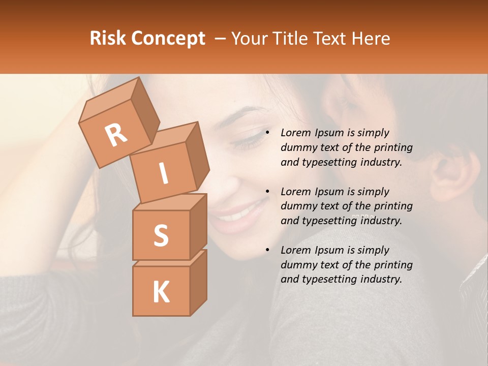 A Man Kissing A Woman On The Cheek PowerPoint Template