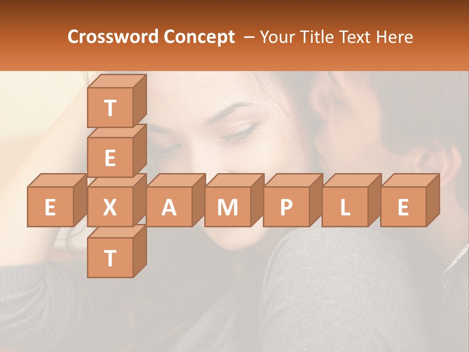A Man Kissing A Woman On The Cheek PowerPoint Template