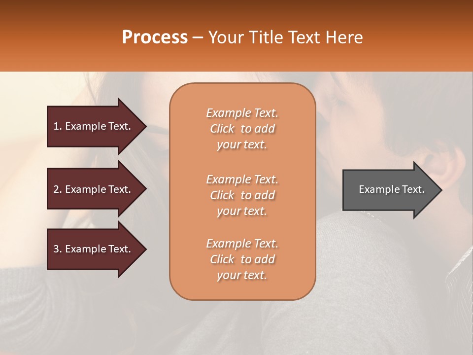 A Man Kissing A Woman On The Cheek PowerPoint Template