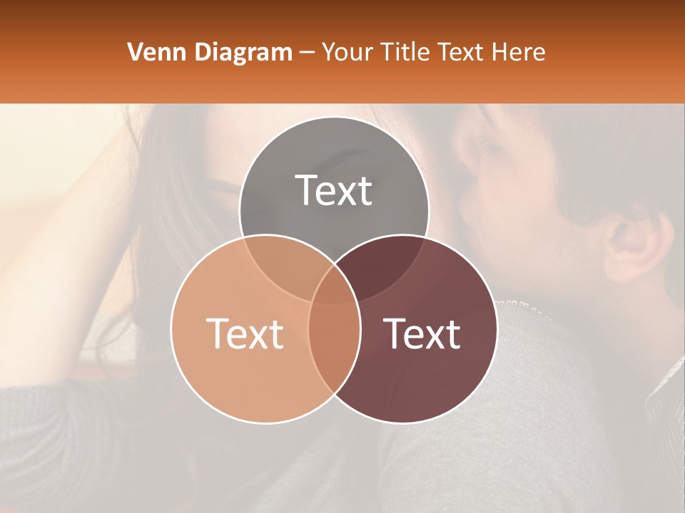 A Man Kissing A Woman On The Cheek PowerPoint Template