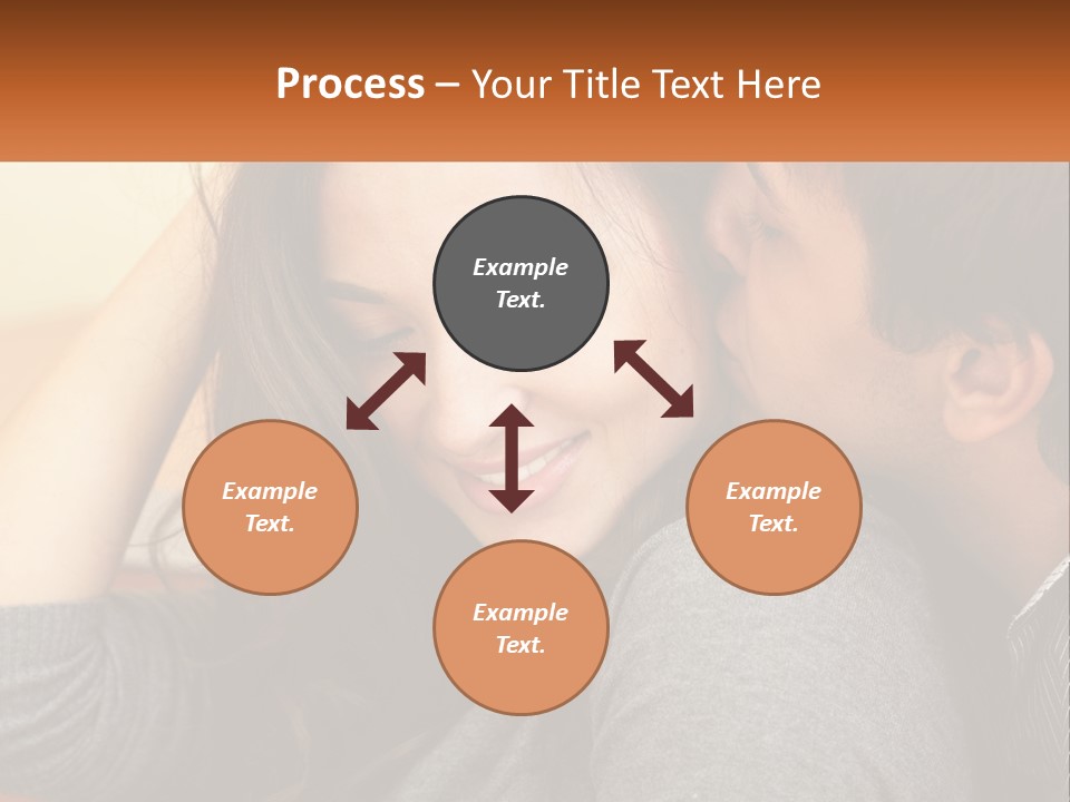 A Man Kissing A Woman On The Cheek PowerPoint Template