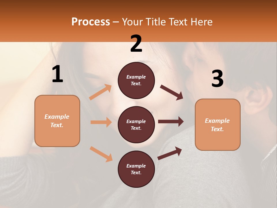 A Man Kissing A Woman On The Cheek PowerPoint Template