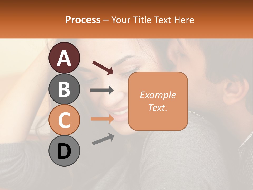 A Man Kissing A Woman On The Cheek PowerPoint Template
