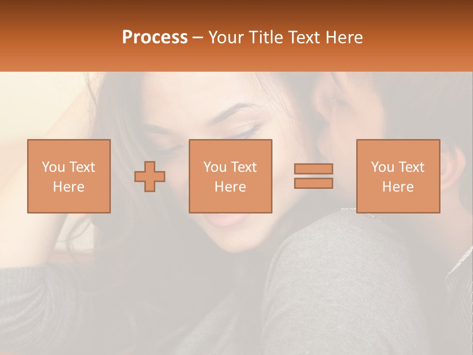A Man Kissing A Woman On The Cheek PowerPoint Template