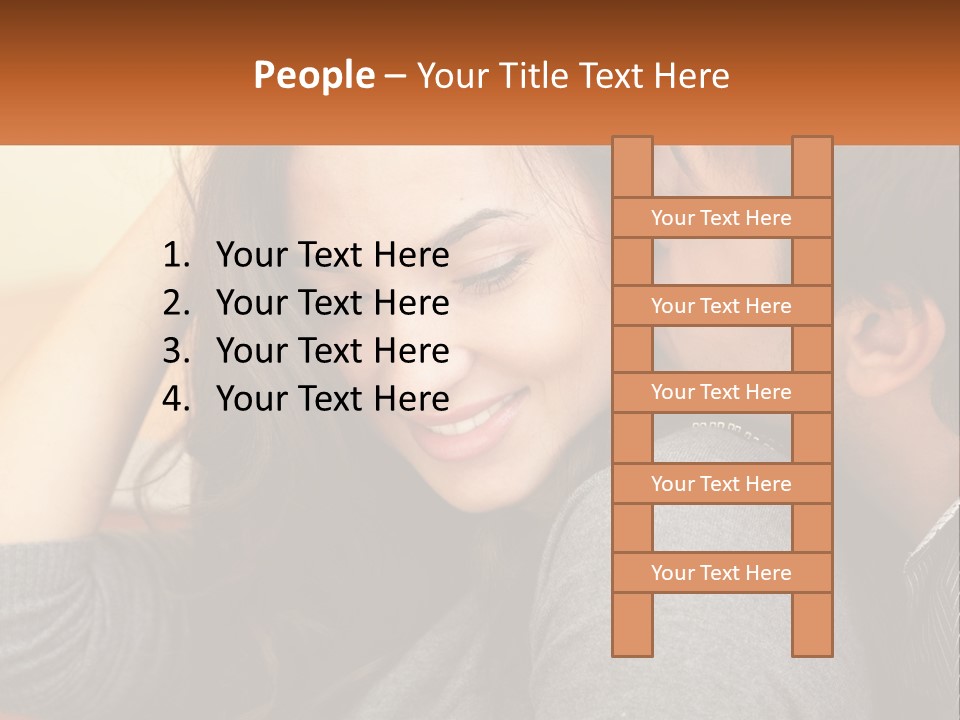 A Man Kissing A Woman On The Cheek PowerPoint Template