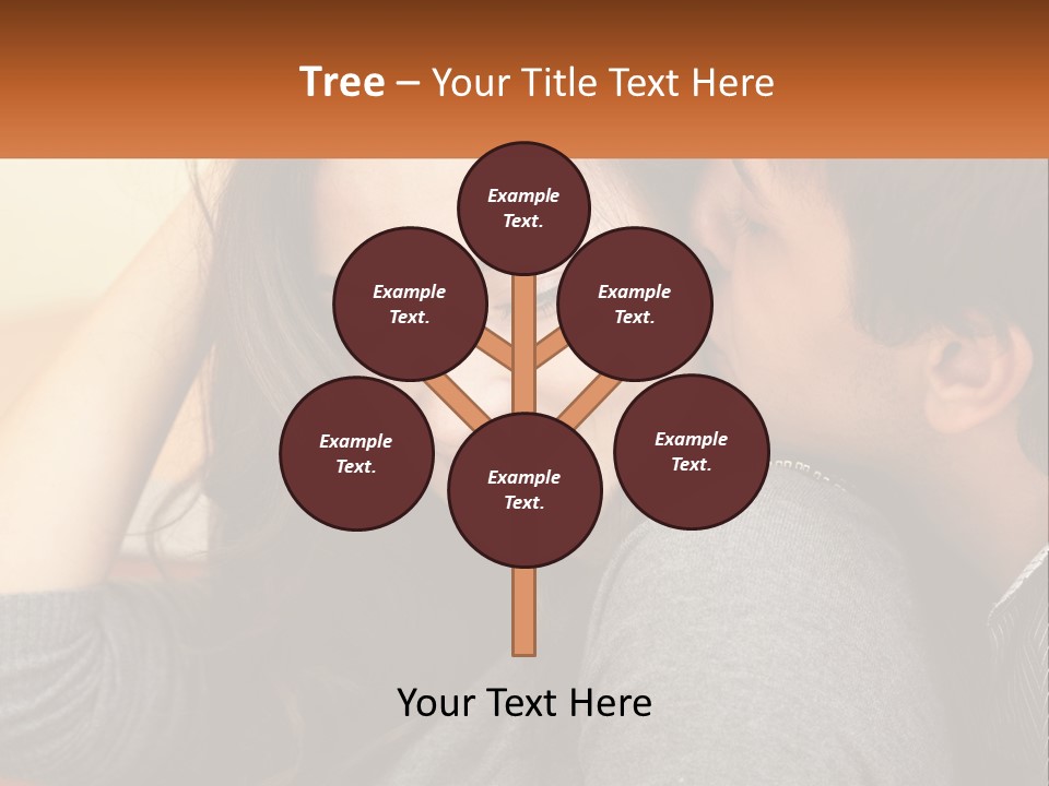 A Man Kissing A Woman On The Cheek PowerPoint Template