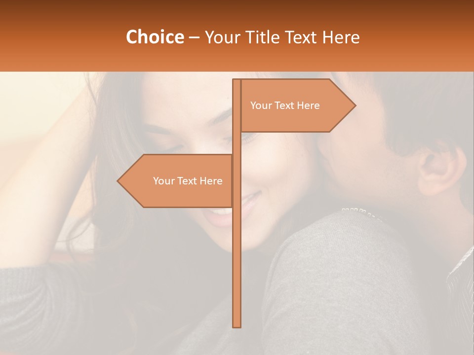 A Man Kissing A Woman On The Cheek PowerPoint Template