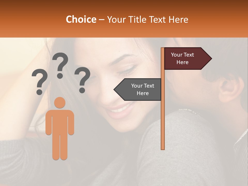A Man Kissing A Woman On The Cheek PowerPoint Template