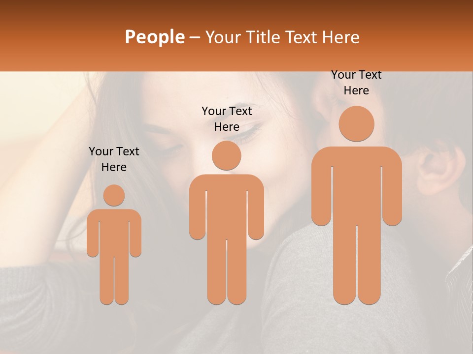 A Man Kissing A Woman On The Cheek PowerPoint Template