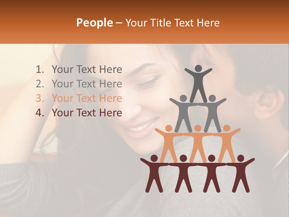 A Man Kissing A Woman On The Cheek PowerPoint Template