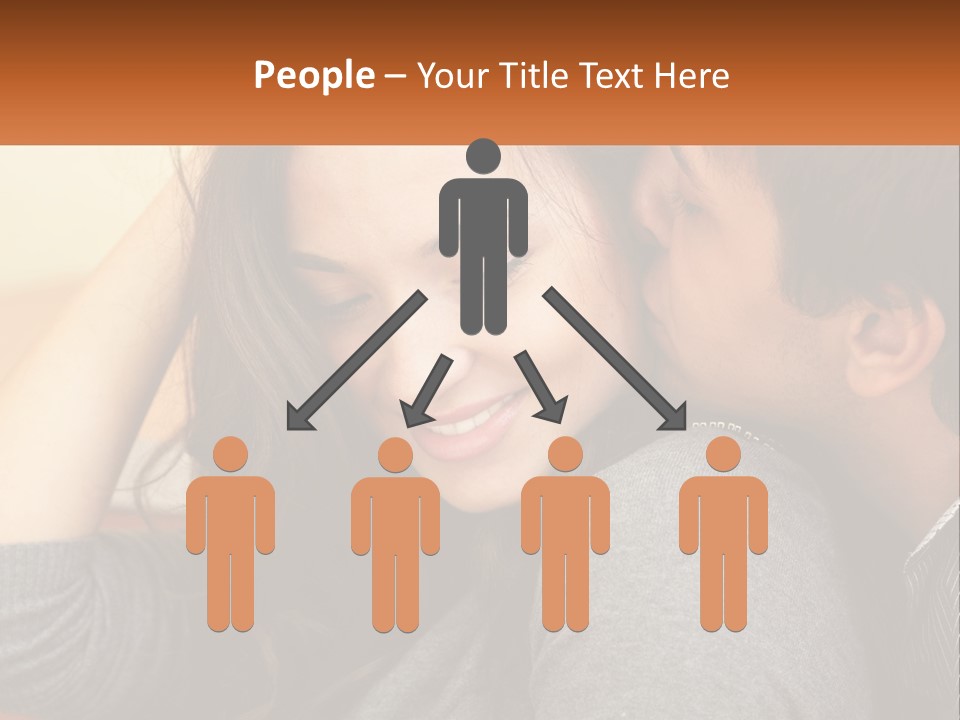 A Man Kissing A Woman On The Cheek PowerPoint Template