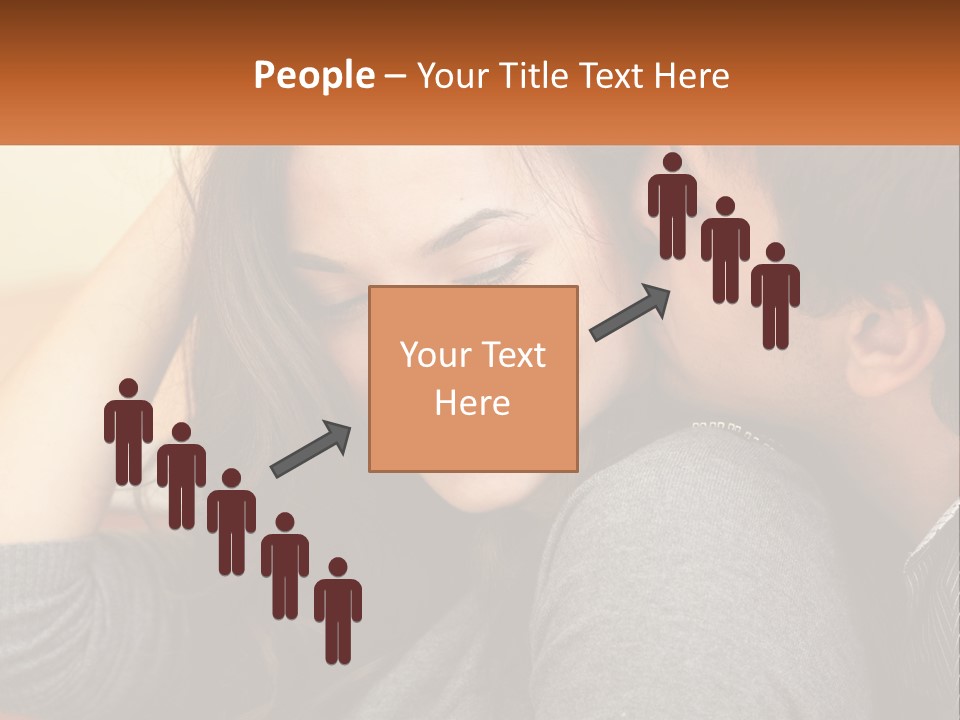 A Man Kissing A Woman On The Cheek PowerPoint Template