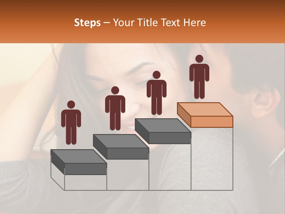 A Man Kissing A Woman On The Cheek PowerPoint Template