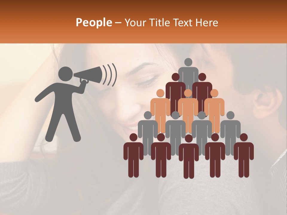 A Man Kissing A Woman On The Cheek PowerPoint Template