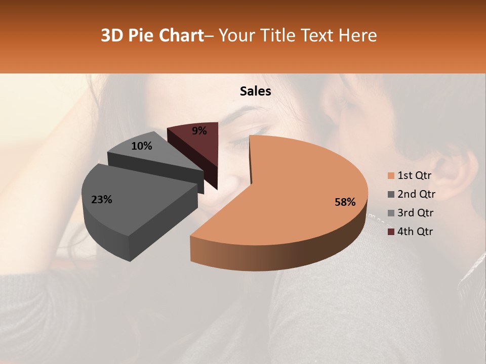 A Man Kissing A Woman On The Cheek PowerPoint Template
