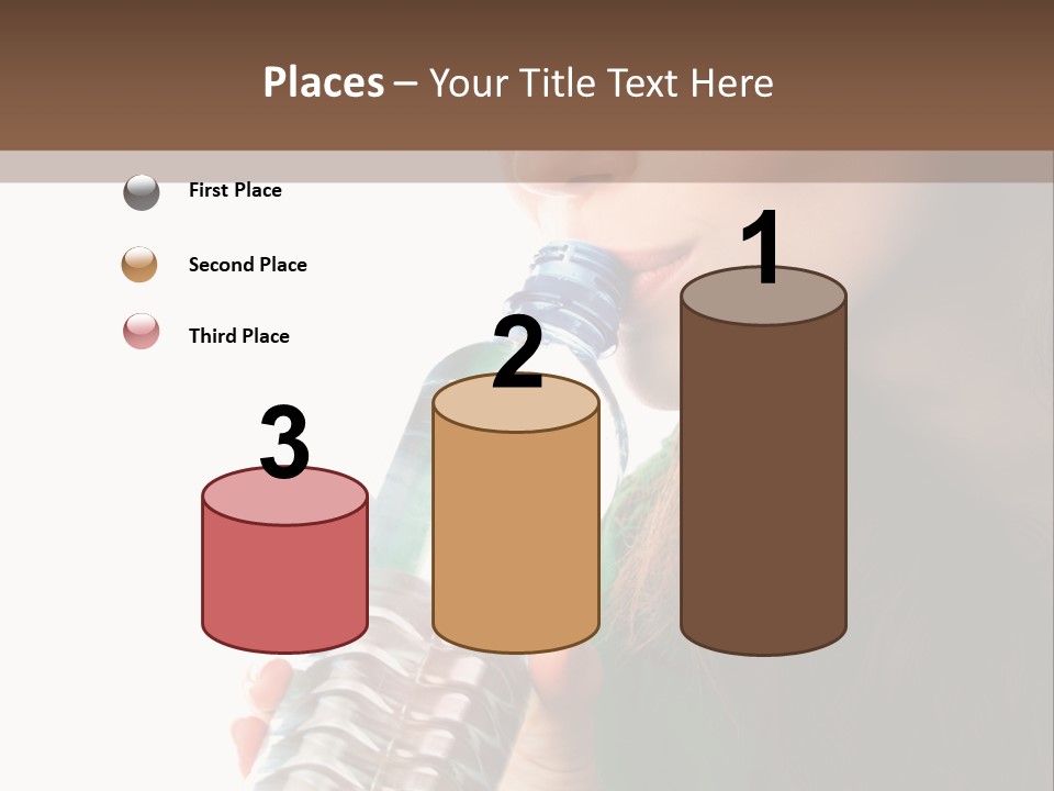 Female Joyful Nutrition PowerPoint Template