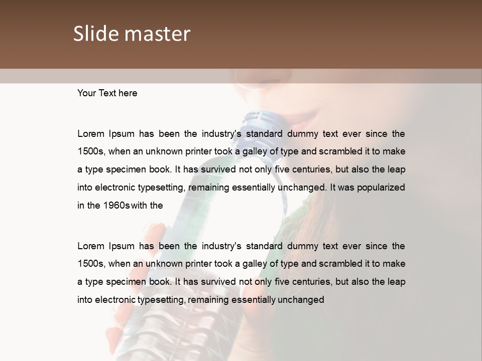 Female Joyful Nutrition PowerPoint Template