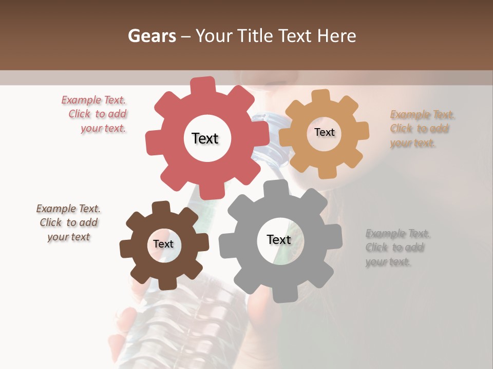 Female Joyful Nutrition PowerPoint Template