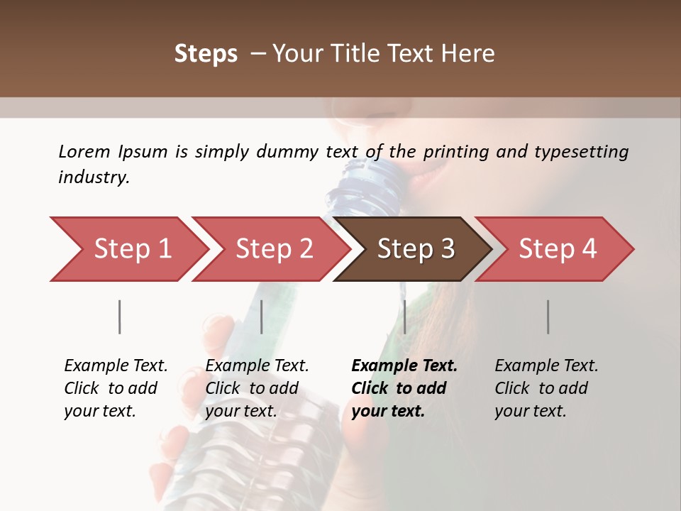 Female Joyful Nutrition PowerPoint Template