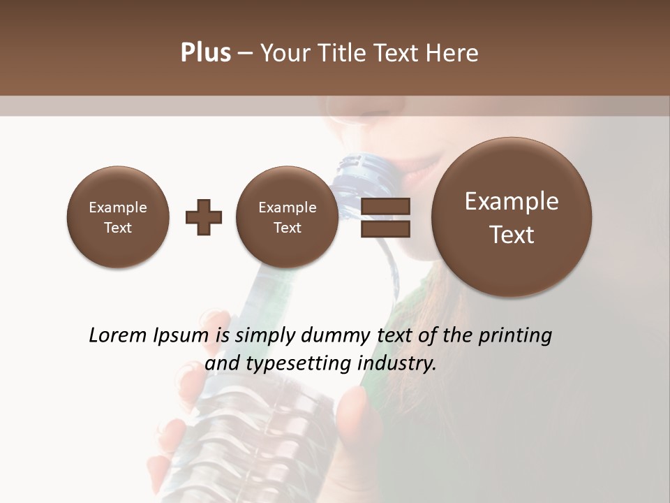 Female Joyful Nutrition PowerPoint Template