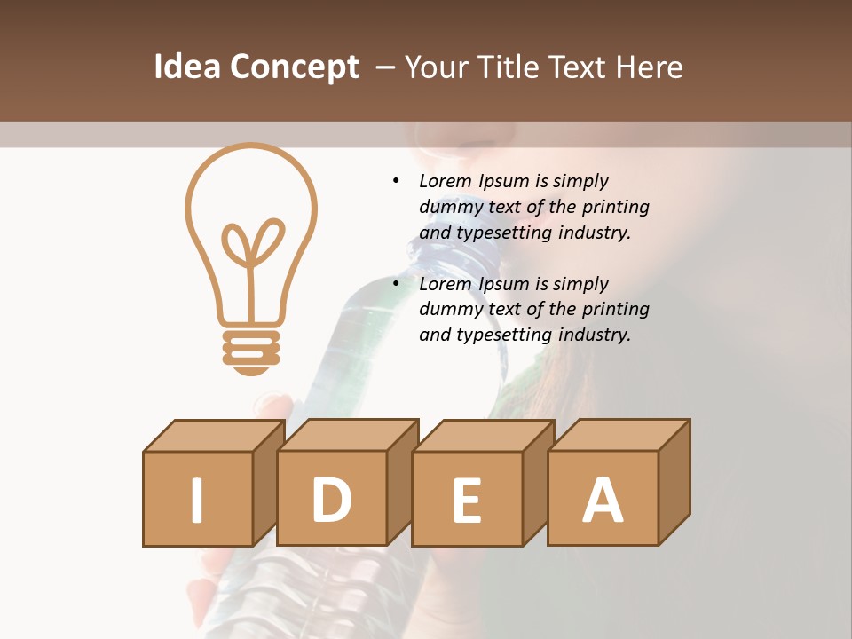 Female Joyful Nutrition PowerPoint Template