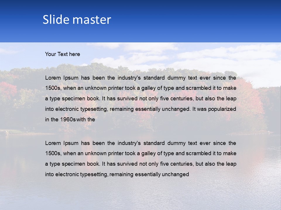 Connecticut Trees Clouds PowerPoint Template