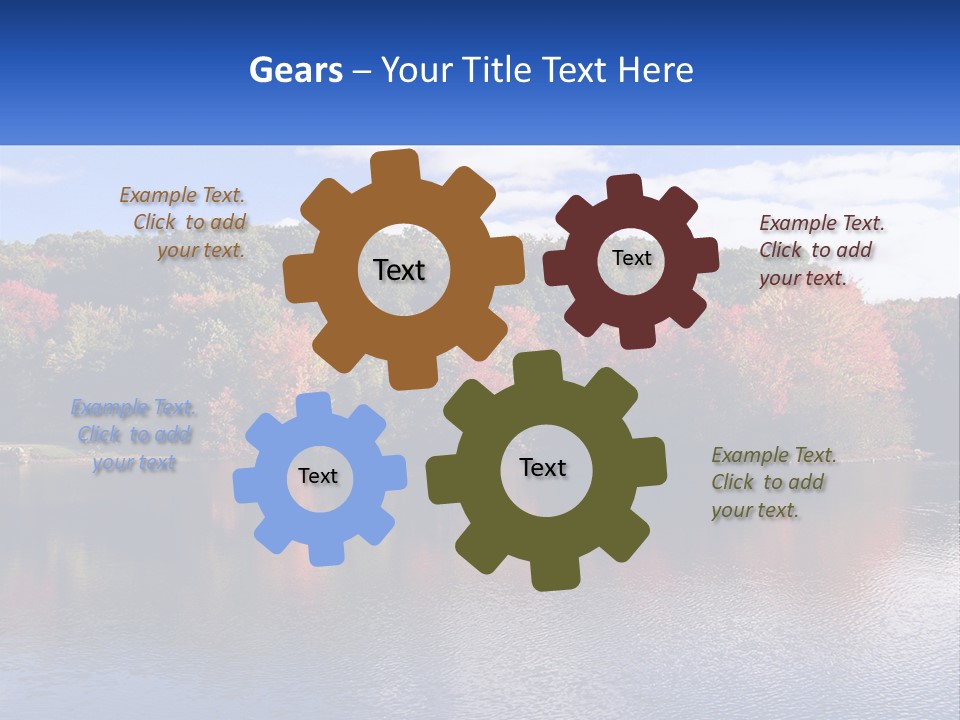 Connecticut Trees Clouds PowerPoint Template
