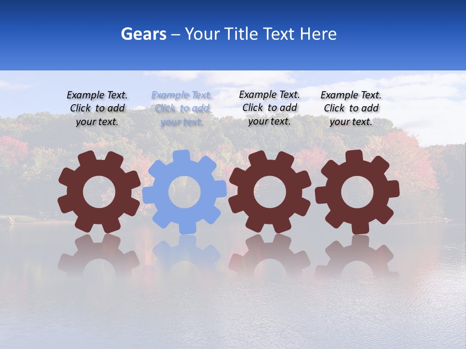 Connecticut Trees Clouds PowerPoint Template