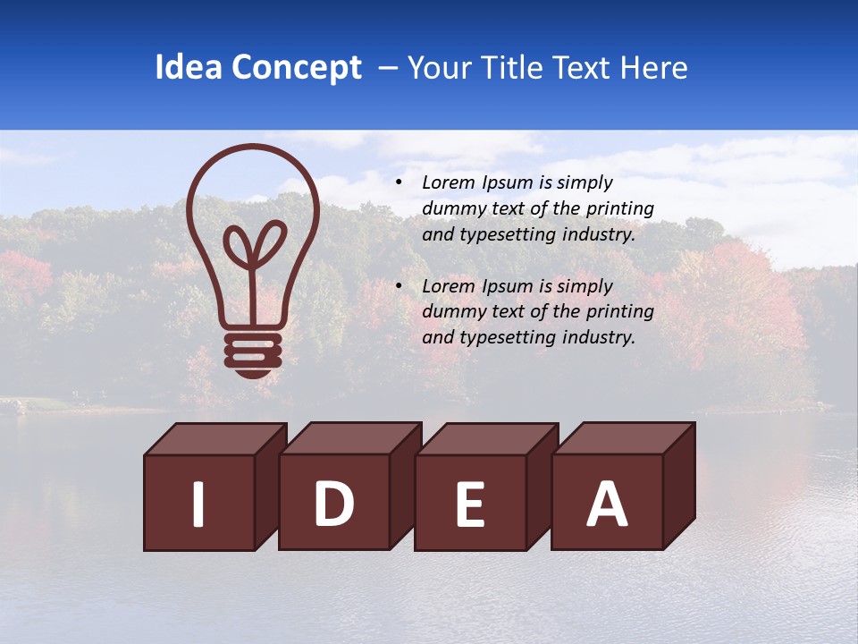 Connecticut Trees Clouds PowerPoint Template