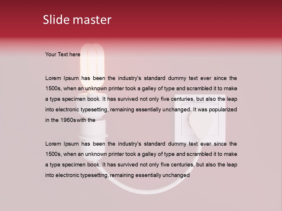 Electricity Energy Red PowerPoint Template
