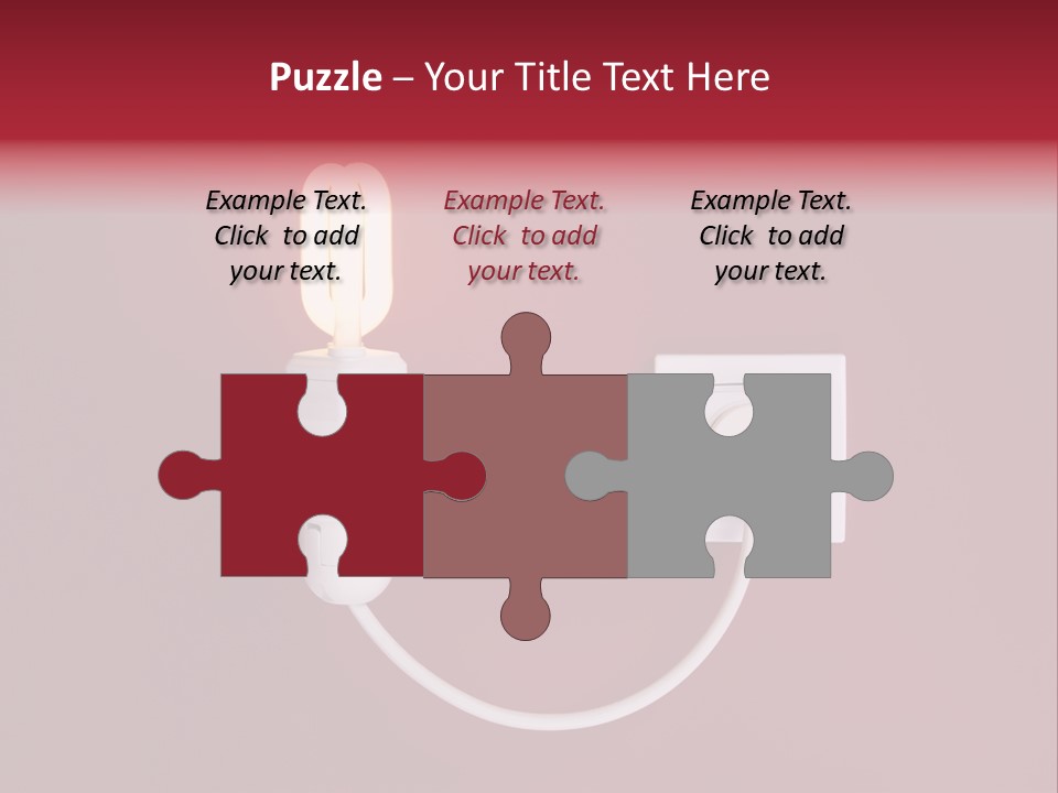 Electricity Energy Red PowerPoint Template