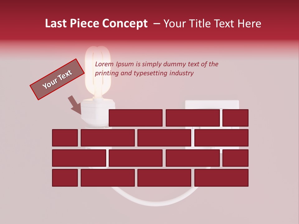 Electricity Energy Red PowerPoint Template