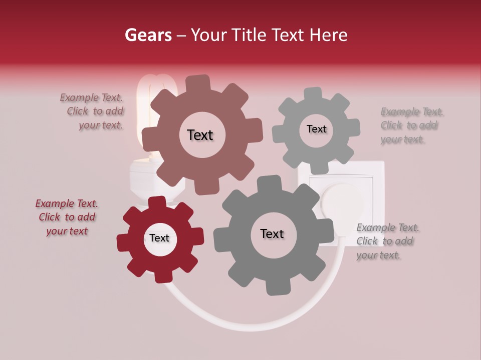 Electricity Energy Red PowerPoint Template