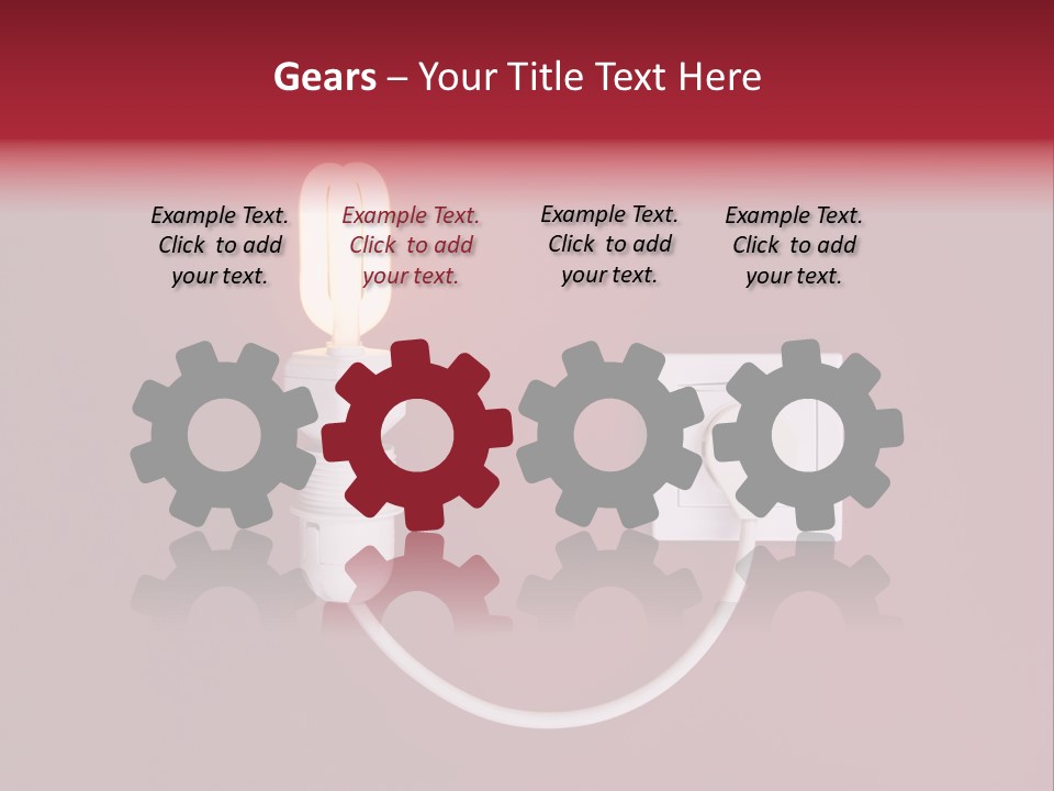 Electricity Energy Red PowerPoint Template