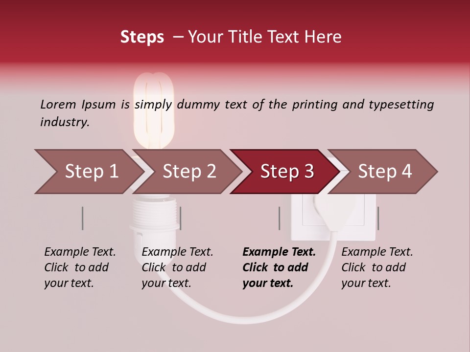 Electricity Energy Red PowerPoint Template