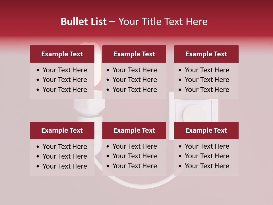 Electricity Energy Red PowerPoint Template