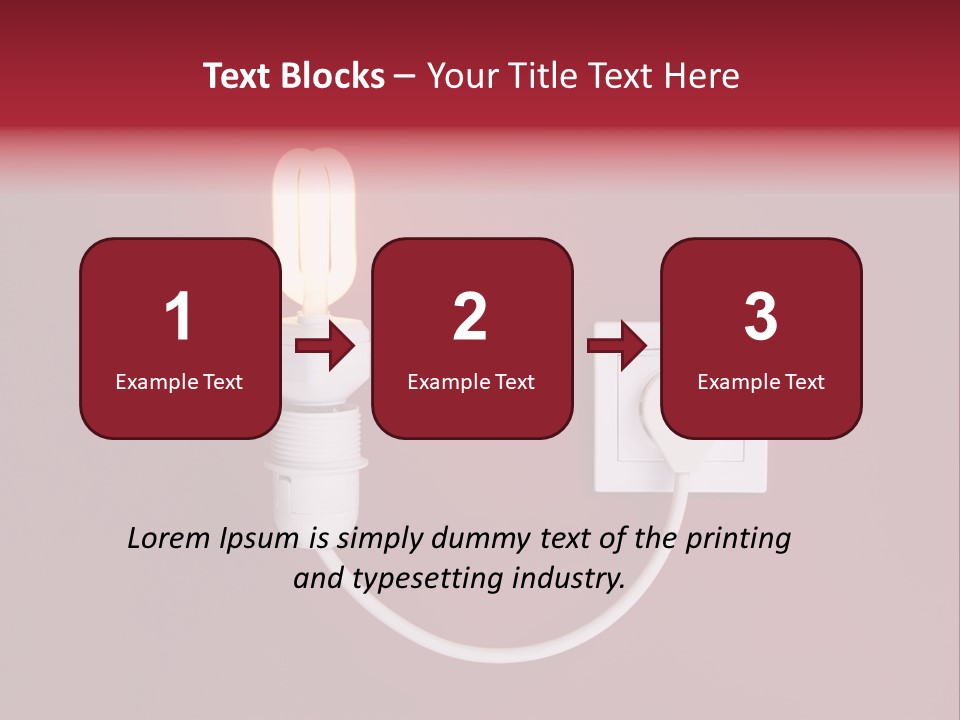 Electricity Energy Red PowerPoint Template