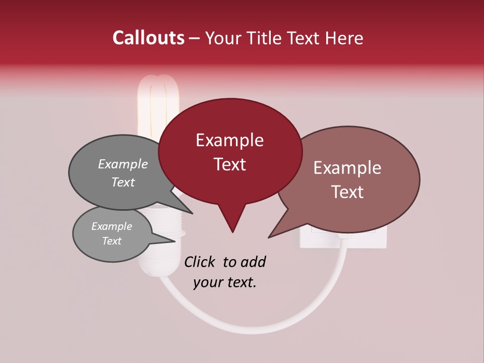 Electricity Energy Red PowerPoint Template