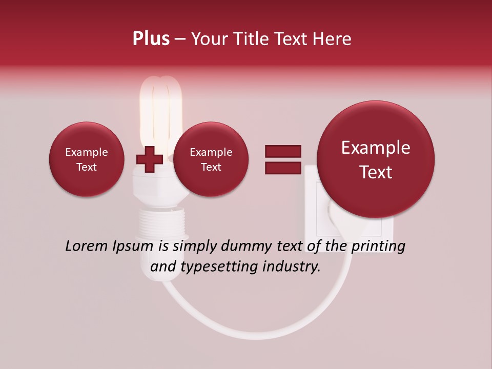 Electricity Energy Red PowerPoint Template