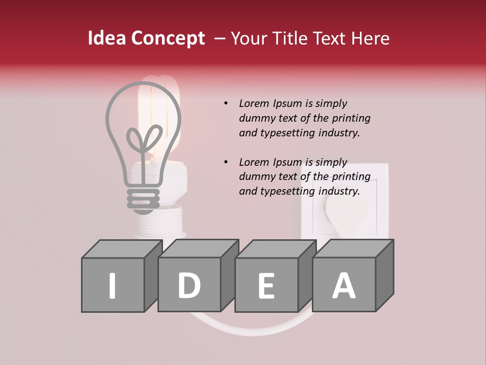 Electricity Energy Red PowerPoint Template