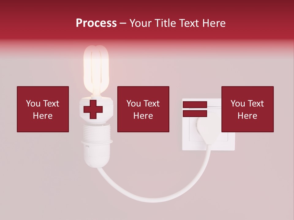 Electricity Energy Red PowerPoint Template