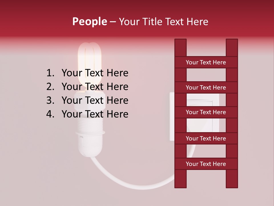 Electricity Energy Red PowerPoint Template