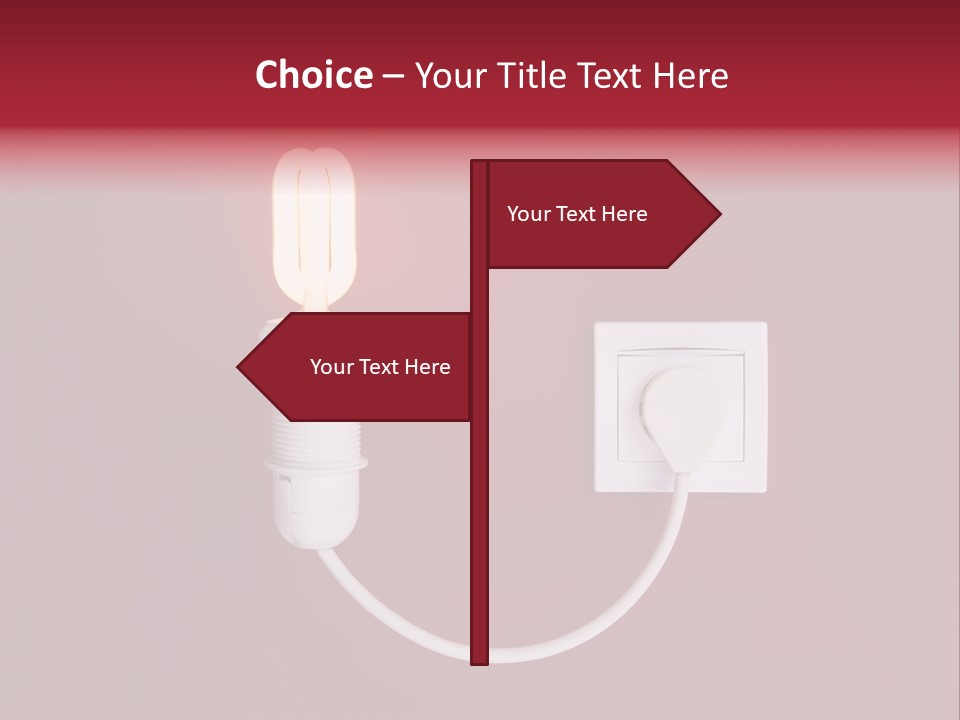 Electricity Energy Red PowerPoint Template