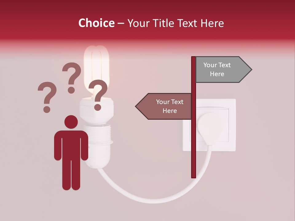 Electricity Energy Red PowerPoint Template