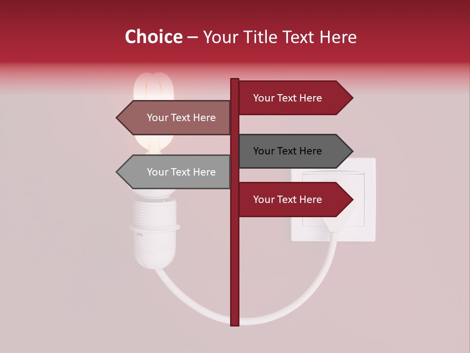 Electricity Energy Red PowerPoint Template