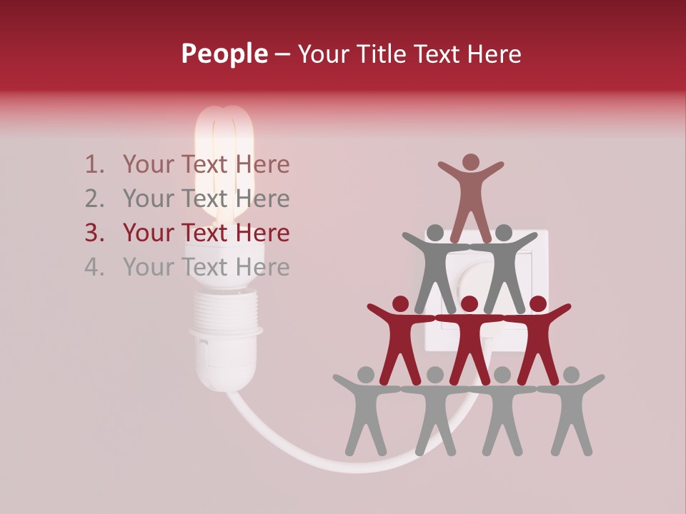 Electricity Energy Red PowerPoint Template