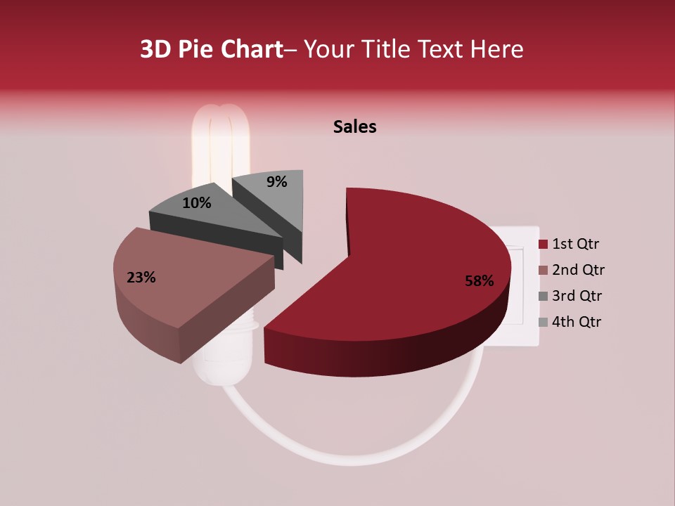 Electricity Energy Red PowerPoint Template