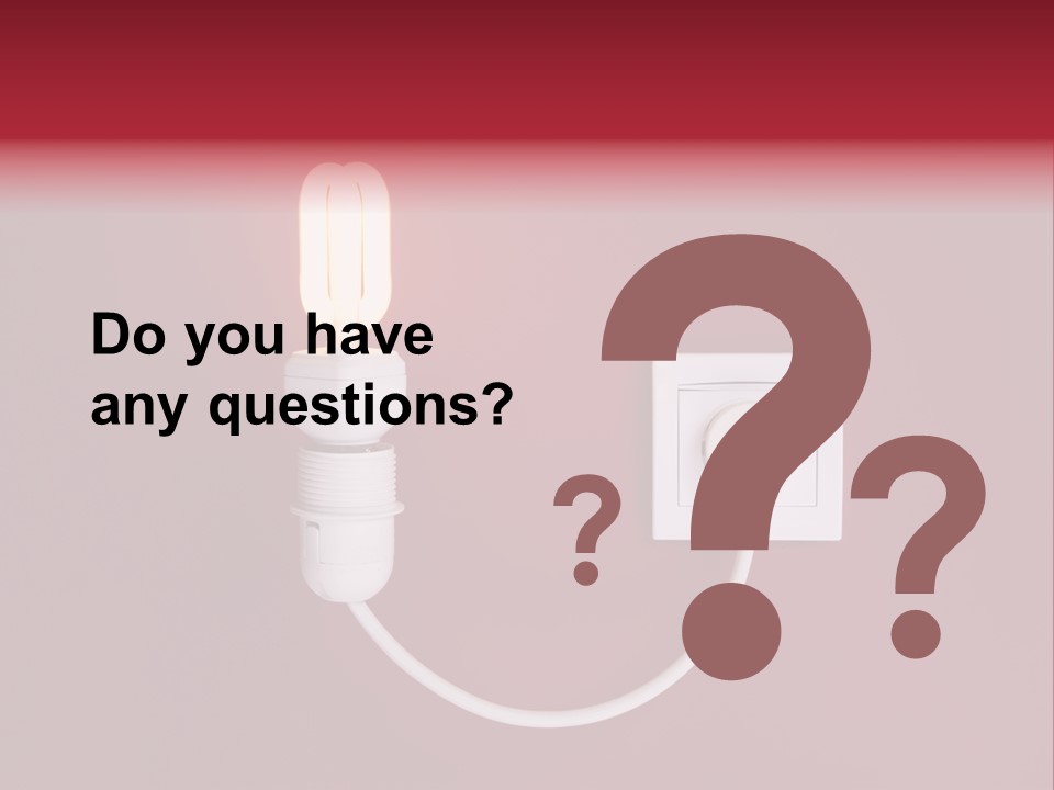 Electricity Energy Red PowerPoint Template