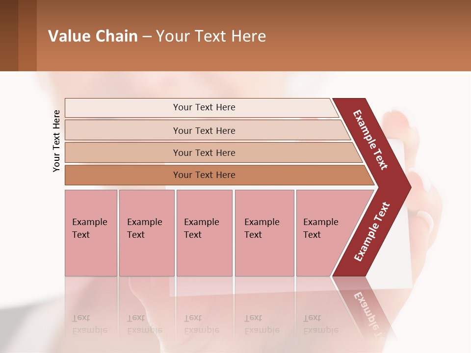 A Woman Holding A Business Card In Her Hand PowerPoint Template